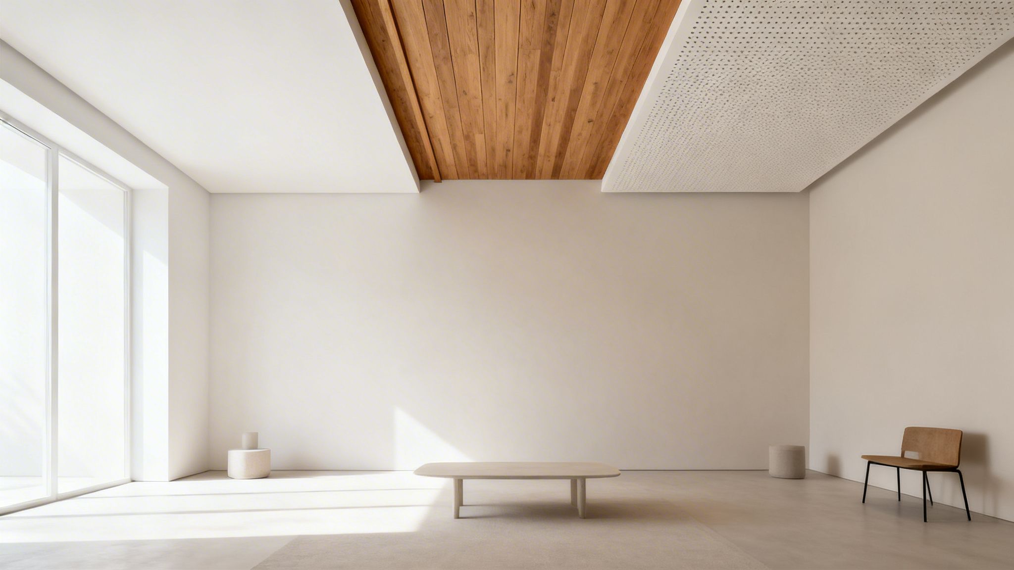 Renovering af loft med moderne design og lyse farver.