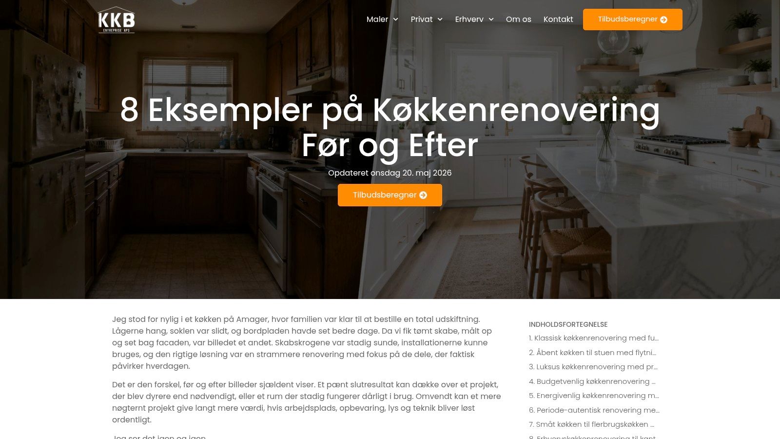 8 Eksempler på Køkkenrenovering Før og Efter